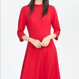 Zara Basics Collection Red Dress M like new